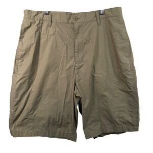 Rue21 36 Cargo Shorts Tan Khaki Flat Front Cabin Dadcore Outdoors Utility EUC
